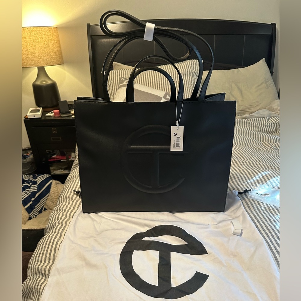 Telfar Large Black Shopping Bag Tote